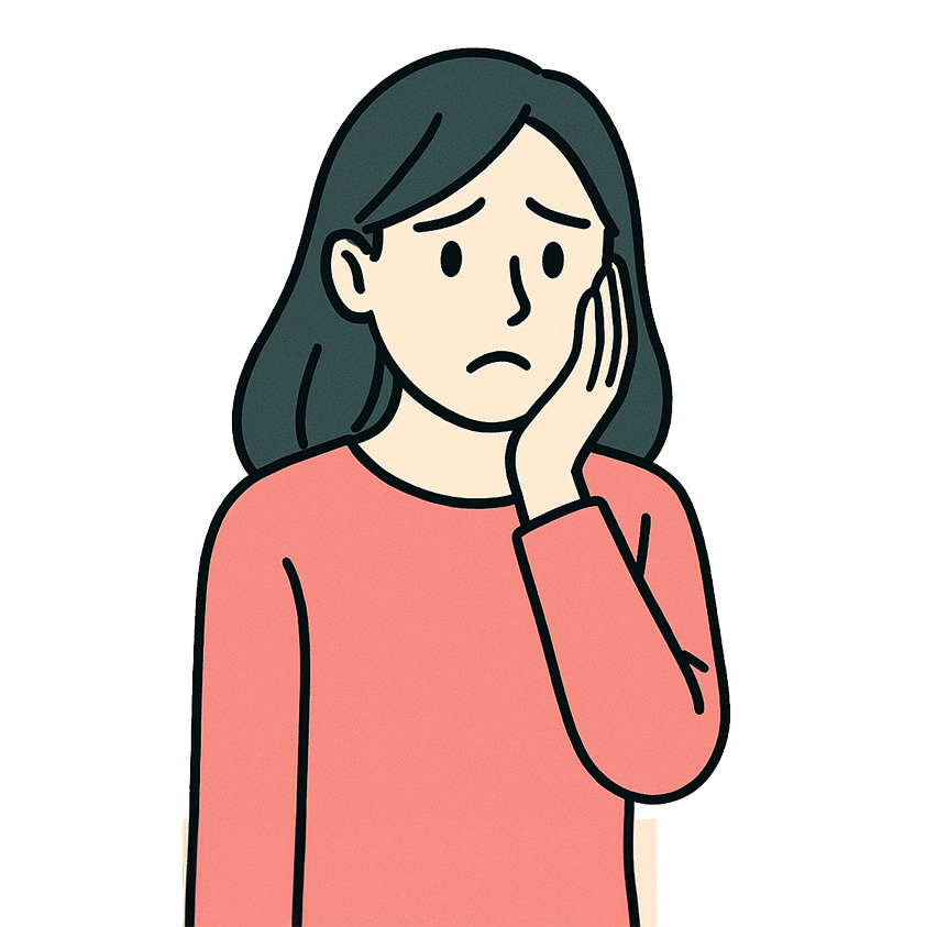 困惑する人物のイラスト